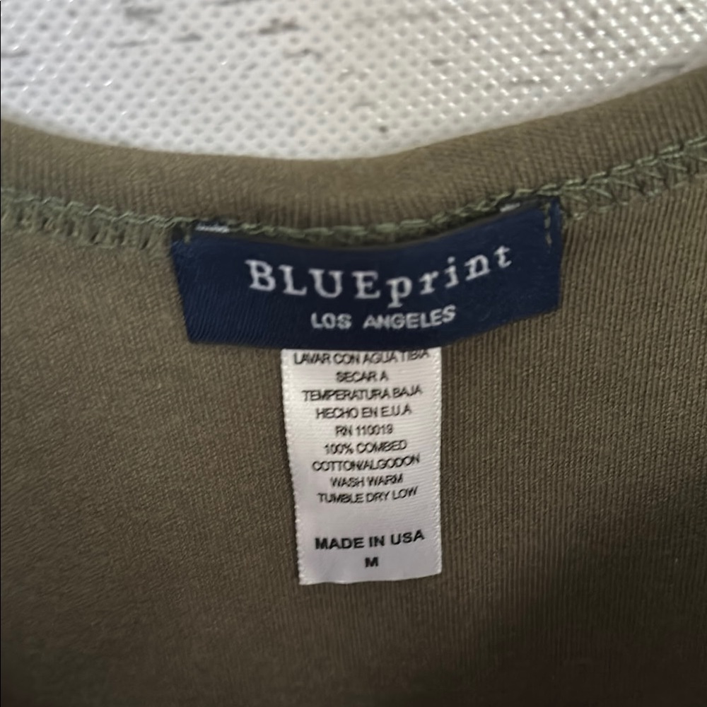 NWT BluePrint Brand -Olive Green spaghetti tank top - ladies M - Picture 3 of 6